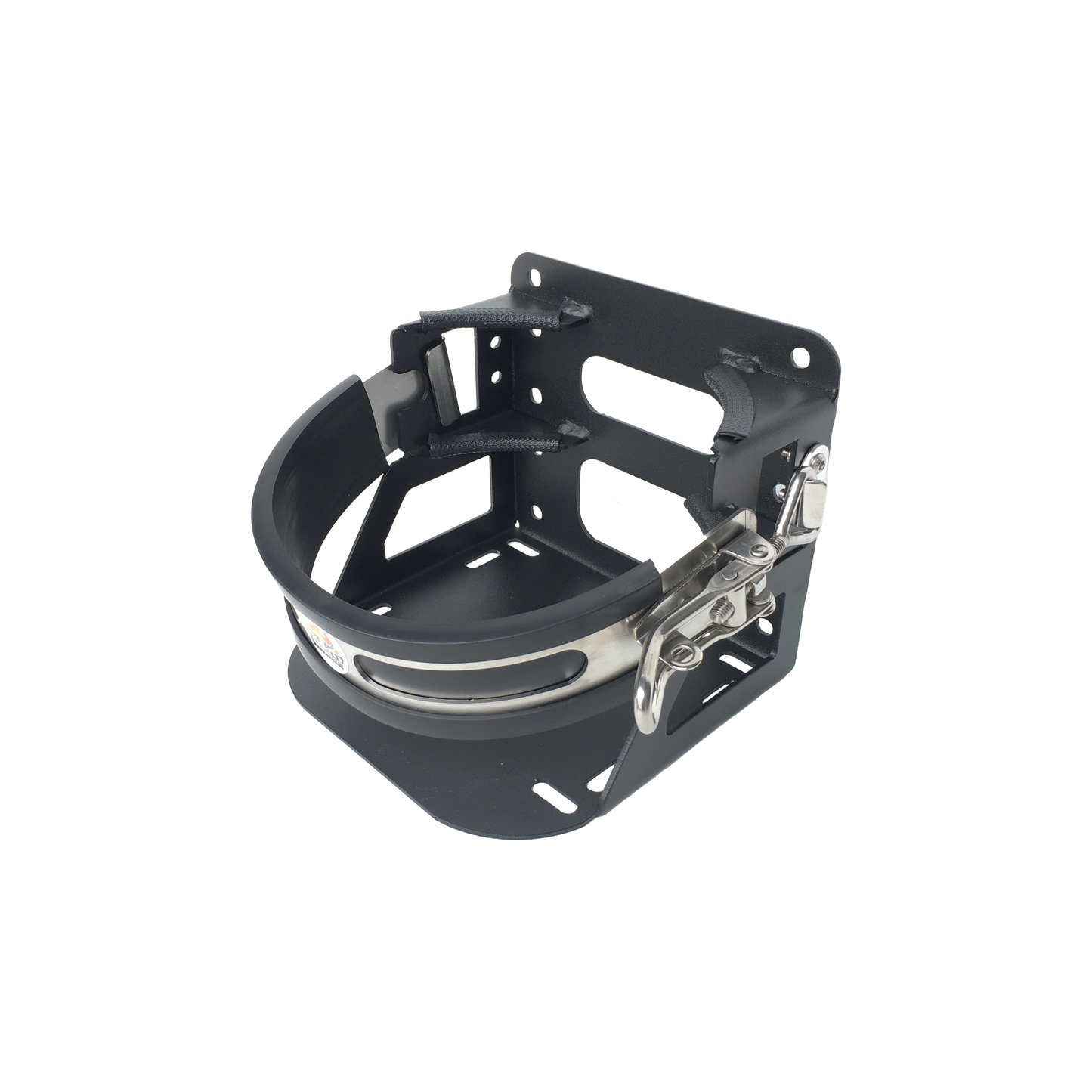 2kg gas bottle holder frame – rear or base mount – powder-coated steel with stainless steel fittings