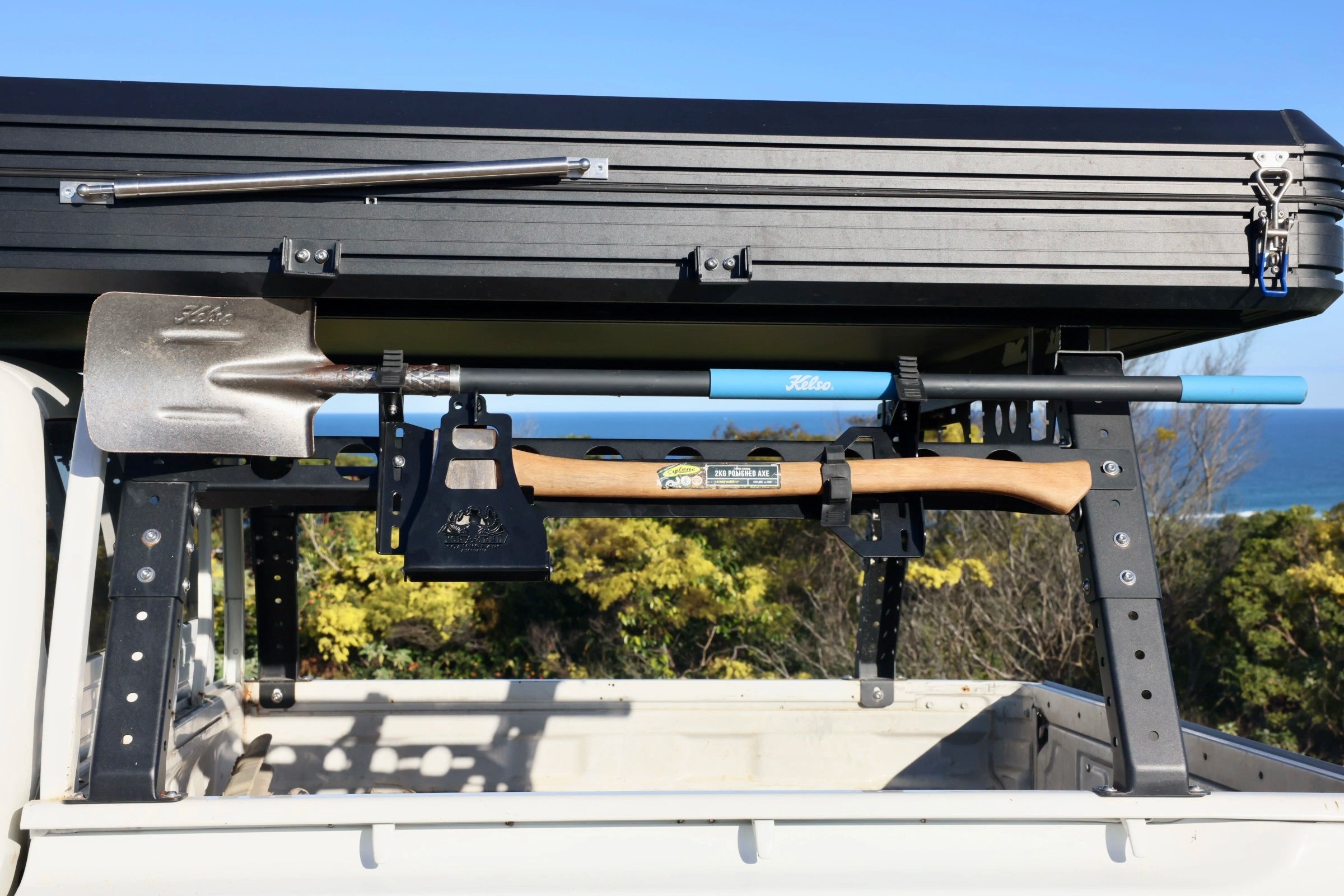 Top End Axe & Shovel Rack | Heavy Duty 4WD Recovery Mount