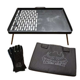 Top End Heavy Duty Campfire Grill Plate | Foldable Camping Hotplate
