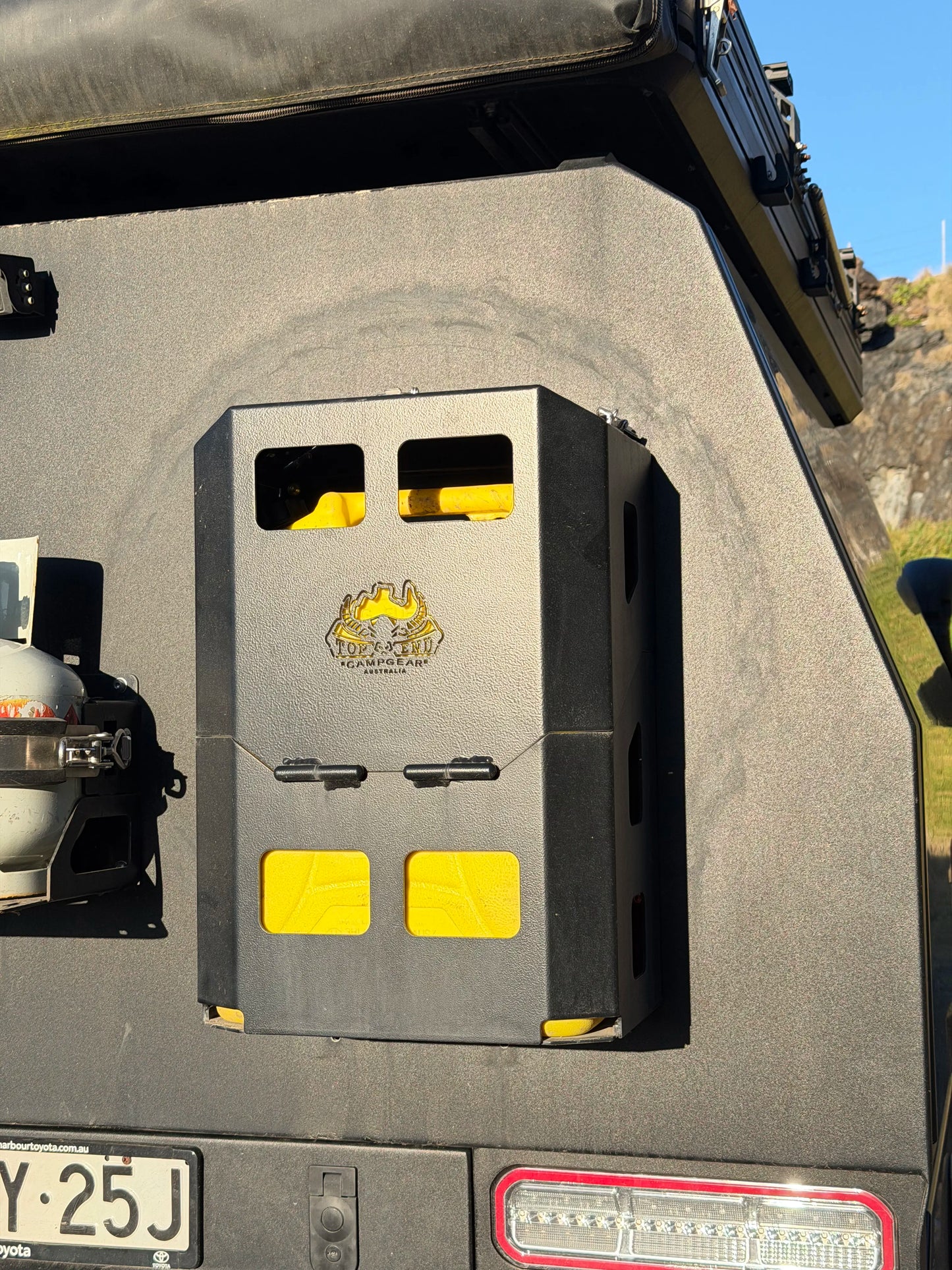 Top End Heavy Duty 20L Jerry Can Holder | Aluminium Fuel & Water Mount