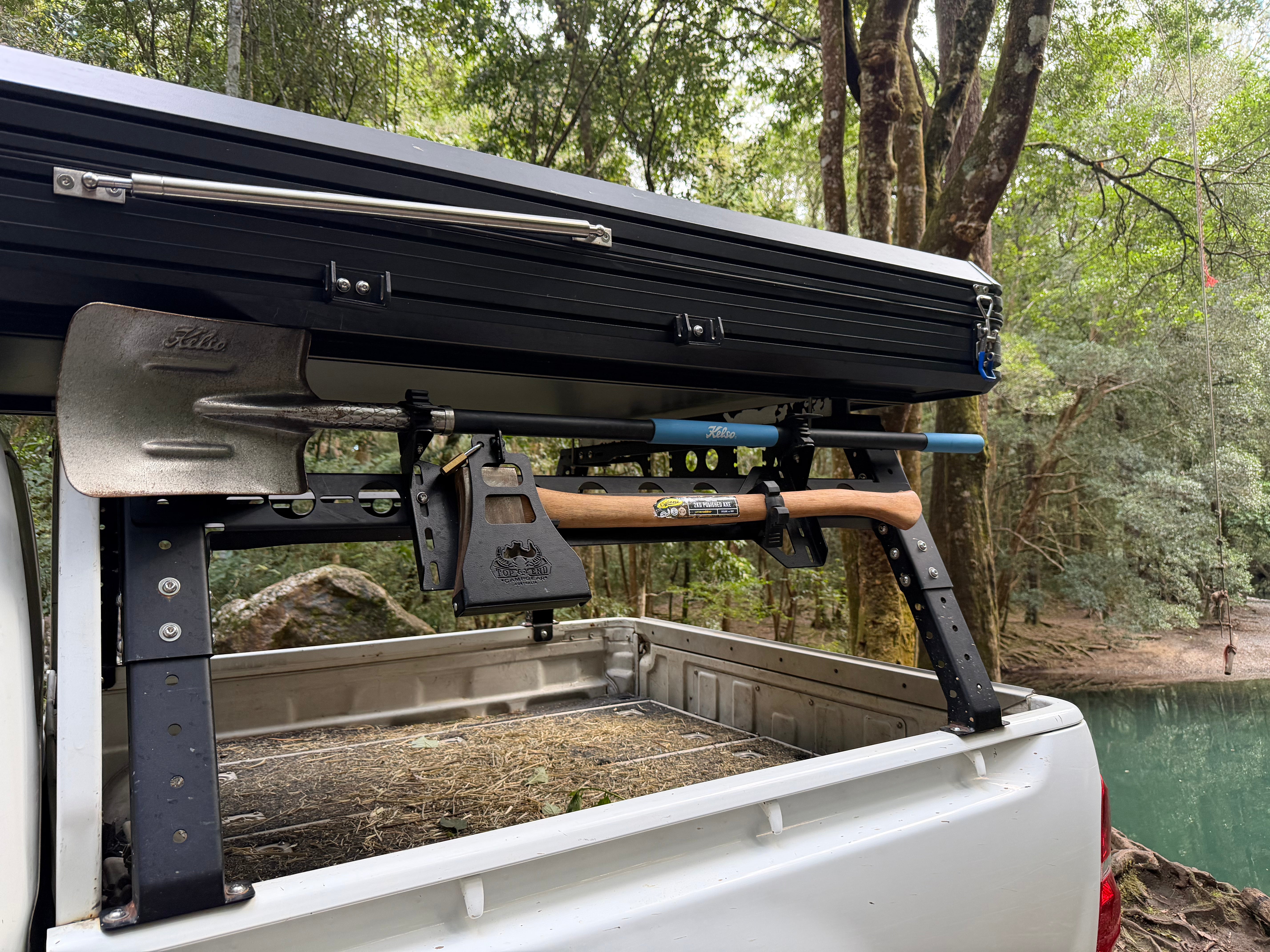 Top End Axe & Shovel Rack | Heavy Duty 4WD Recovery Mount