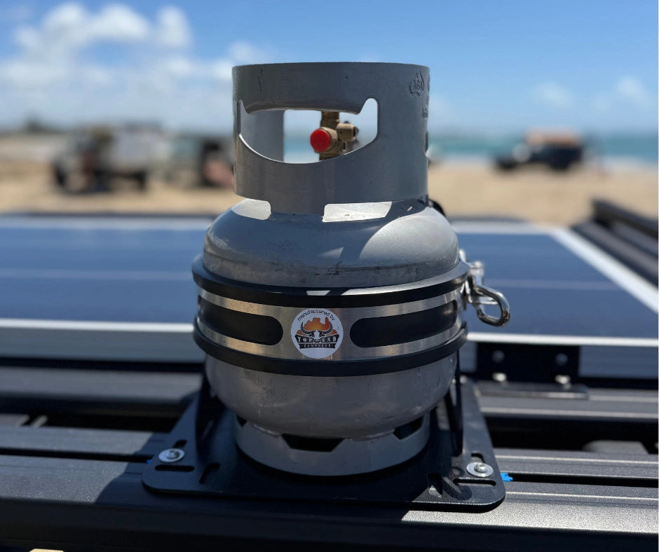 Top End 2kg Roof Rack Gas Bottle Holder | Platform Mount