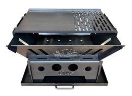 Top End Ol' Mate Flat Pack Camping Fire Pit | BBQ Grill Cooking Bundle