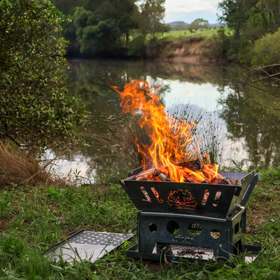 Top End Ol'Mate Portable Camping Fire Pit | Flat Pack Fire Pit