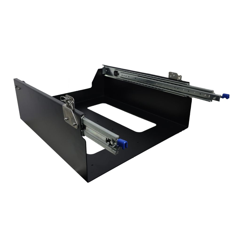 Top End Campgear Longhaul Camp Kitchen Low Mount Slide for easy access to your camp kitchen in a ute canopy or trailer.